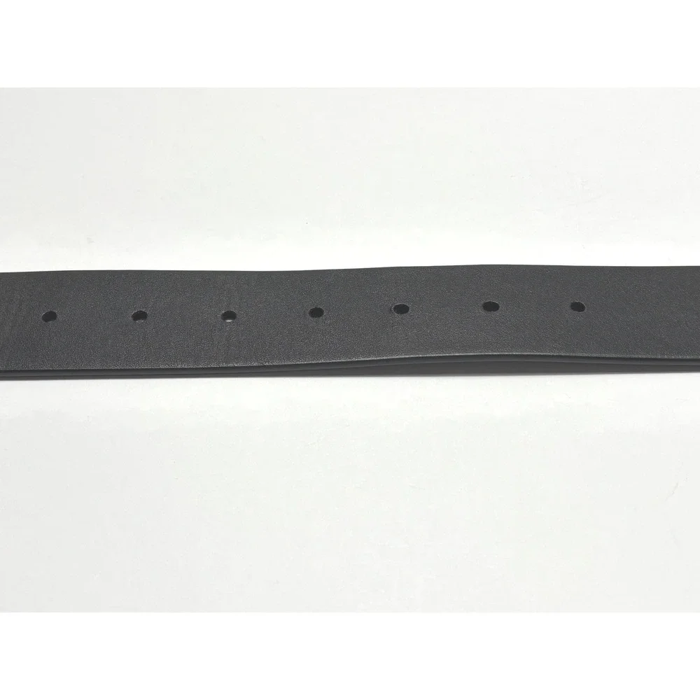 Frye and Co Belt M Black Brass Oval Buckle Studded Western Boho Casual Vegan